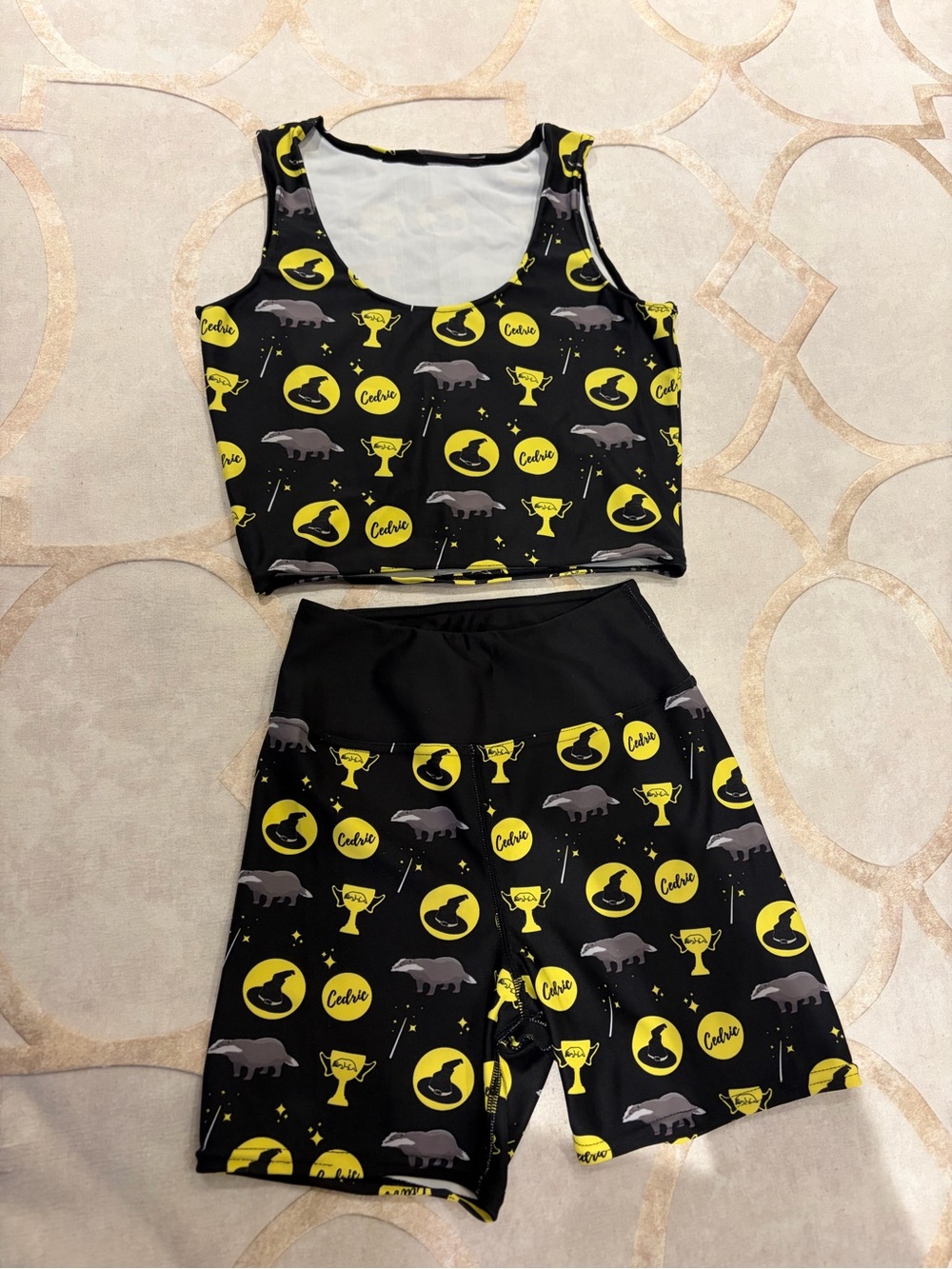 Hufflepuff Sports tank and Shorts Set